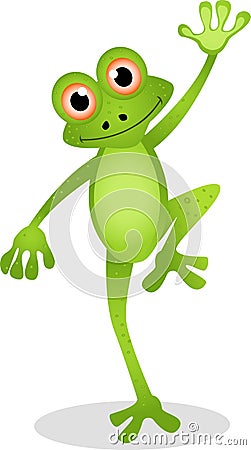 Funny frog cartoon Cartoon Illustration