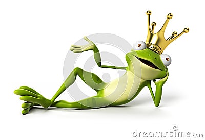 Funny frog - character Cartoon Illustration