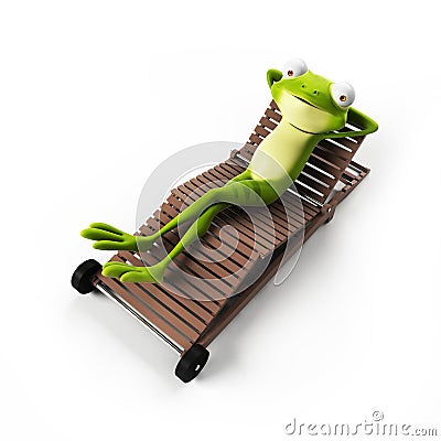 Funny frog - character Stock Photo