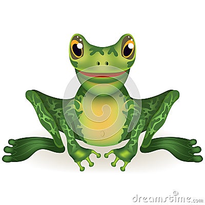 Funny frog. Vector Illustration