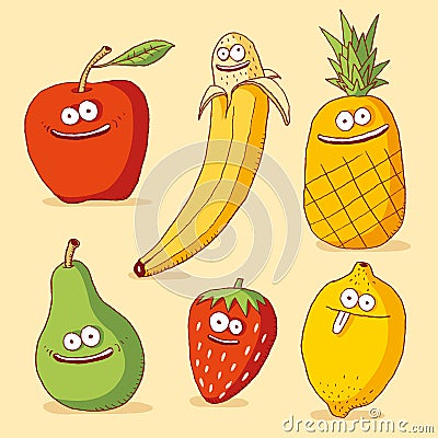 Funny fruits Stock Photo