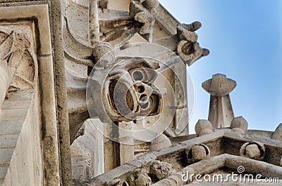 Gargoyle on Notre-Dame facade Stock Photo