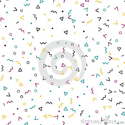 Funny geometrical scandinavian pattern. Abstract background. Vector Illustration