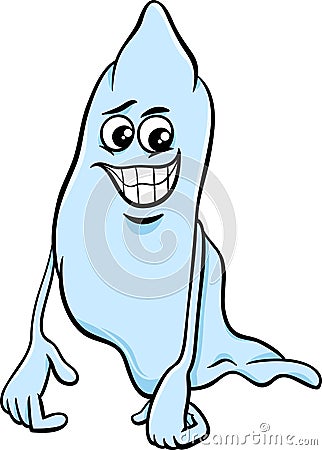 Funny ghost cartoon illustration Vector Illustration