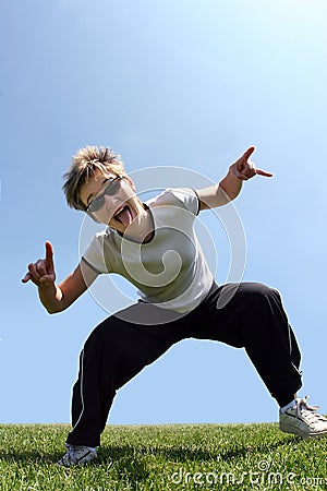 Funny girl Stock Photo