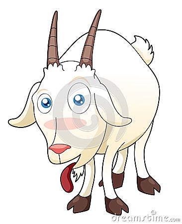 Funny goat Vector Illustration