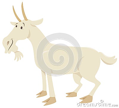 Funny goat animal character Vector Illustration