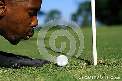 Funny golf Stock Photo