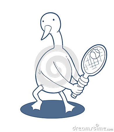 Funny goose illustration Vector Illustration