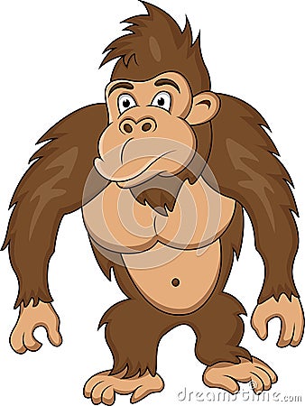 funny gorilla cartoon royalty free stock imag