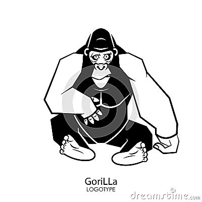 Funny gorilla Vector Illustration