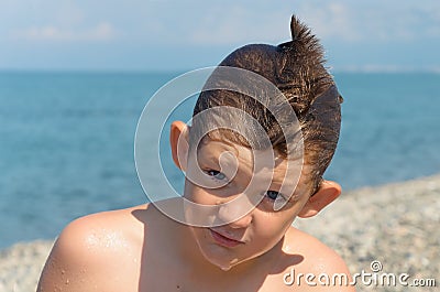 Funny hairstyle Stock Photo