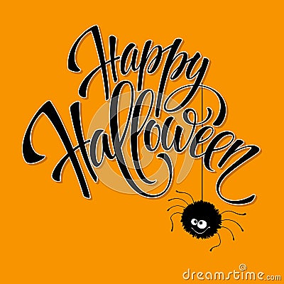 Funny Halloween greeting card monster eyes. Vector Vector Illustration