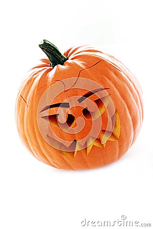 Funny Halloween pumpkin Stock Photo