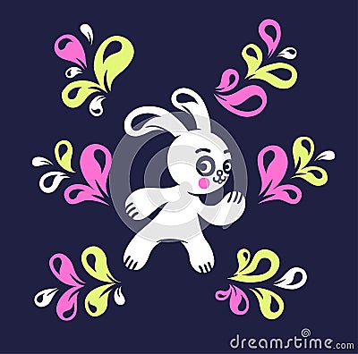 Funny hare Vector Illustration