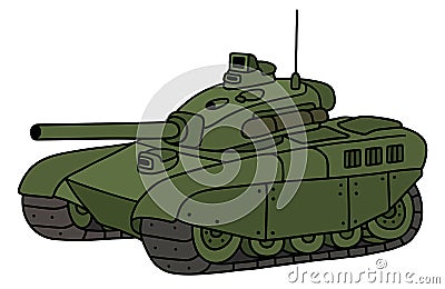 Funny heavy tank Vector Illustration