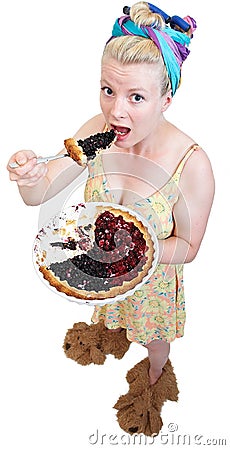 Funny housewife Stock Photo