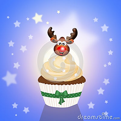 Illustration of Christmas muffin Cartoon Illustration