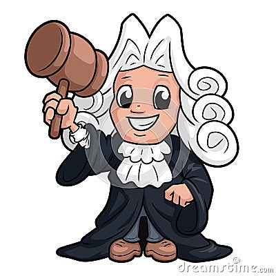 Funny judge character Vector Illustration
