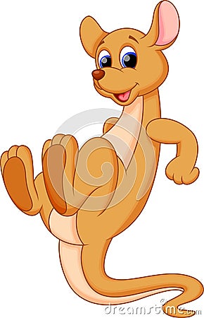 Funny kangaroo cartoon Stock Photo