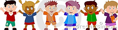 Funny Kids Vector Illustration