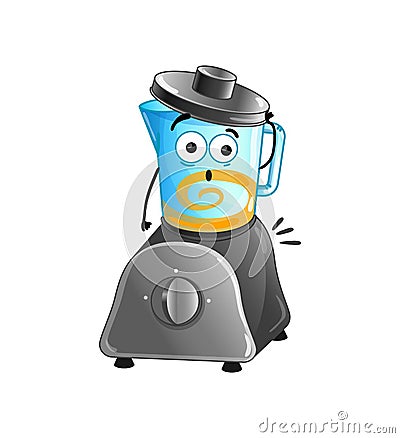 Funny kitchen blender cartoon character Vector Illustration