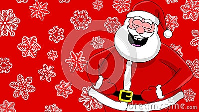 Funny laughing santa Stock Photo