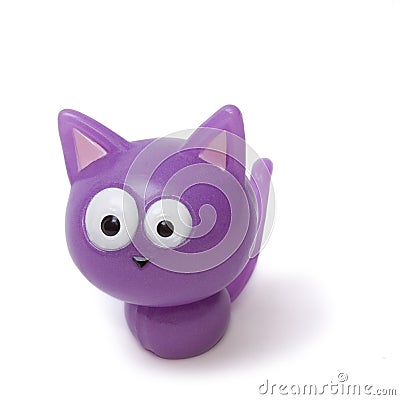 Funny Lilac Kitten isolated Stock Photo