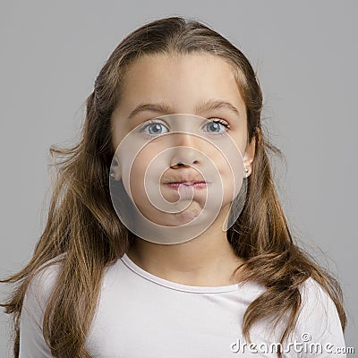 Funny little girl Stock Photo