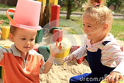 Funny lovely kids Stock Photo