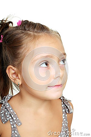 Funny lovely little girl Stock Photo