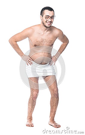 Funny man standing Stock Photo