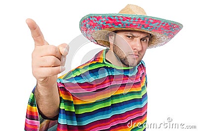 Funny mexican isolated on white Stock Photo