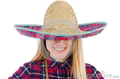 Funny mexican with sombrero Stock Photo