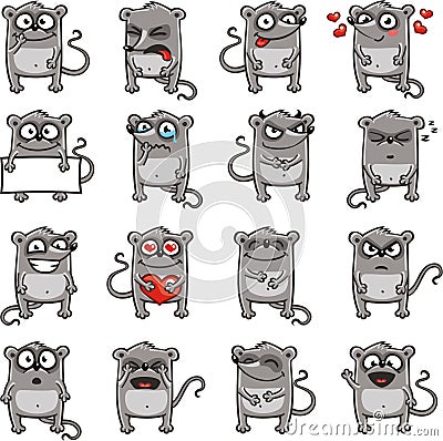 Funny mice (2) Vector Illustration