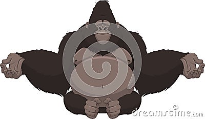 Funny monkey Vector Illustration