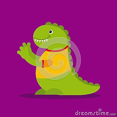 Funny monster character icon Vector Illustration