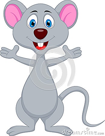 Funny mouse cartoon Vector Illustration