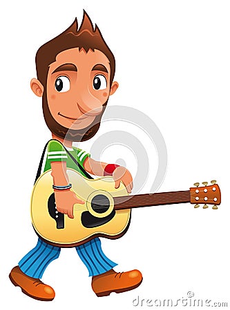 Funny musician Vector Illustration