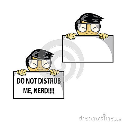 Funny nerd Vector Illustration