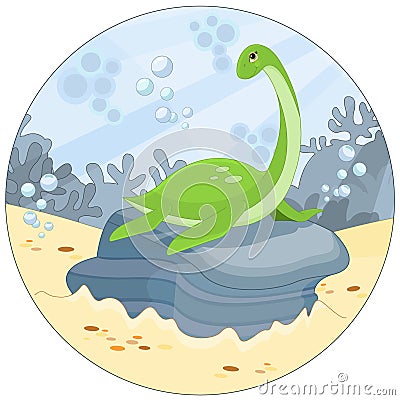 Funny Nessie Vector Illustration