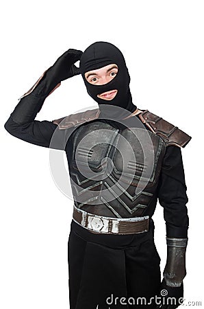 Funny ninja isolated Stock Photo
