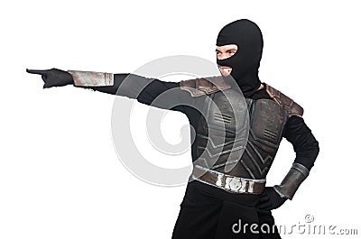 Funny ninja isolated Stock Photo