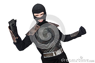 Funny ninja isolated Stock Photo