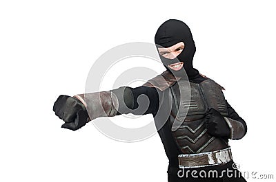 Funny ninja isolated Stock Photo