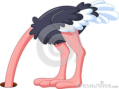 Funny ostrich cartoon Stock Photo