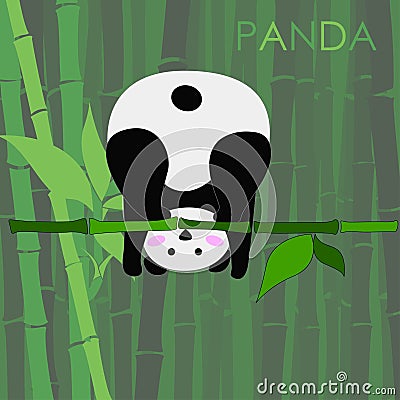 Funny panda vector illustration Vector Illustration