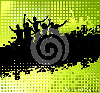 Funny party background with place for your text Vector Illustration