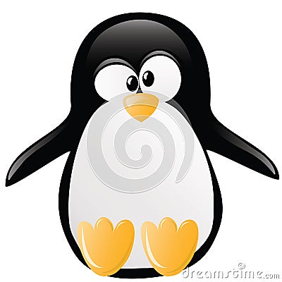 Funny Penguin illustration Vector Illustration