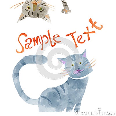 Funny pets Vector Illustration